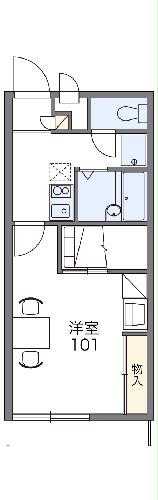 レオパレス昴555Aの間取り