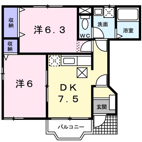 カフリーィエAの間取り