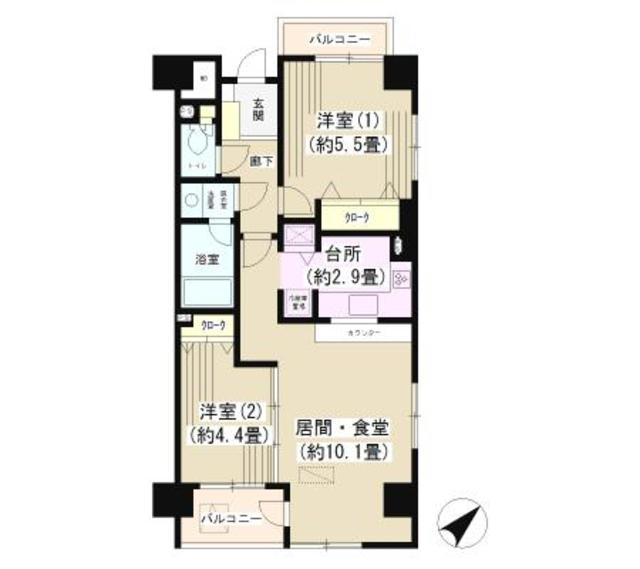 フォンティーヌ川崎の間取り