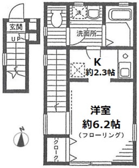 カサベルデ・201号室の間取り