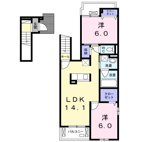 BLESS 西新井B棟の間取り