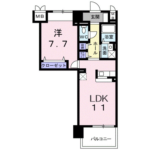 プラティーク六町の間取り