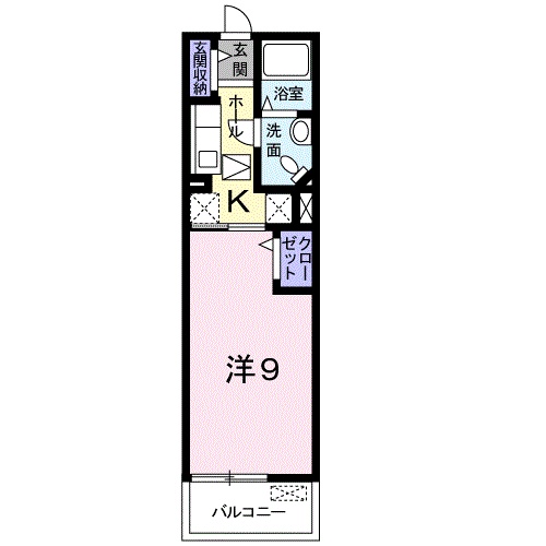 ファインアベニューⅢ・01030号室の間取り