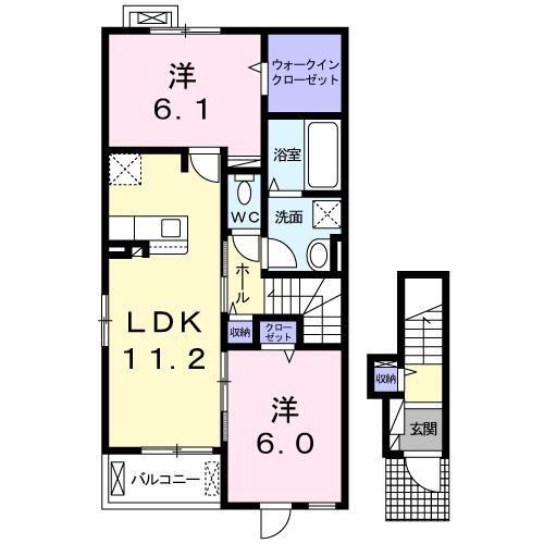 サウスクレストグランデ浜野Ⅰの間取り