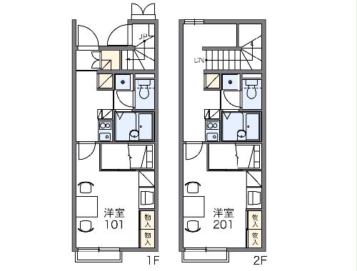 レオパレスクレール光優Ⅰの間取り