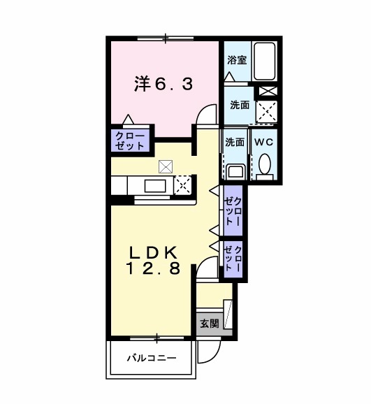 ディアレスト芝Ⅱの間取り