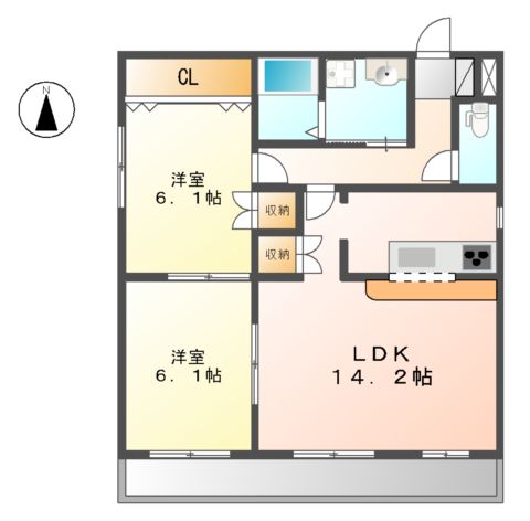 コンフォースKの間取り