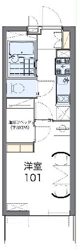レオパレスモンサンミッシェルの間取り