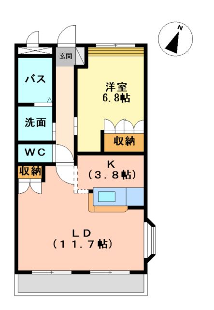 ウイング清水山の間取り