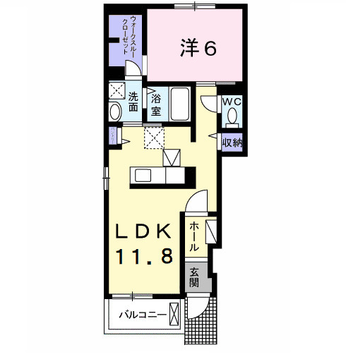 ナテユール ラ・メゾンAの間取り