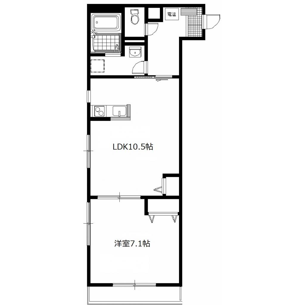 コーポ・ウィステリア Ⅱの間取り