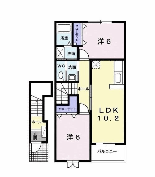 メゾンラルジュ　Ｂの間取り