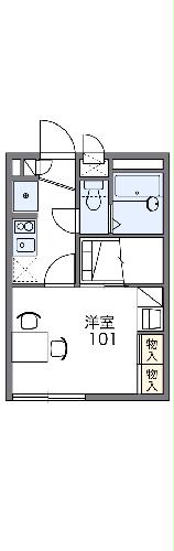 レオパレスKAZUKⅠⅡの間取り