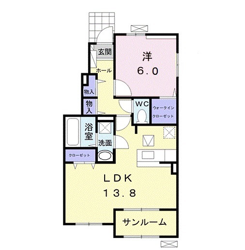 メゾンカルムⅨの間取り