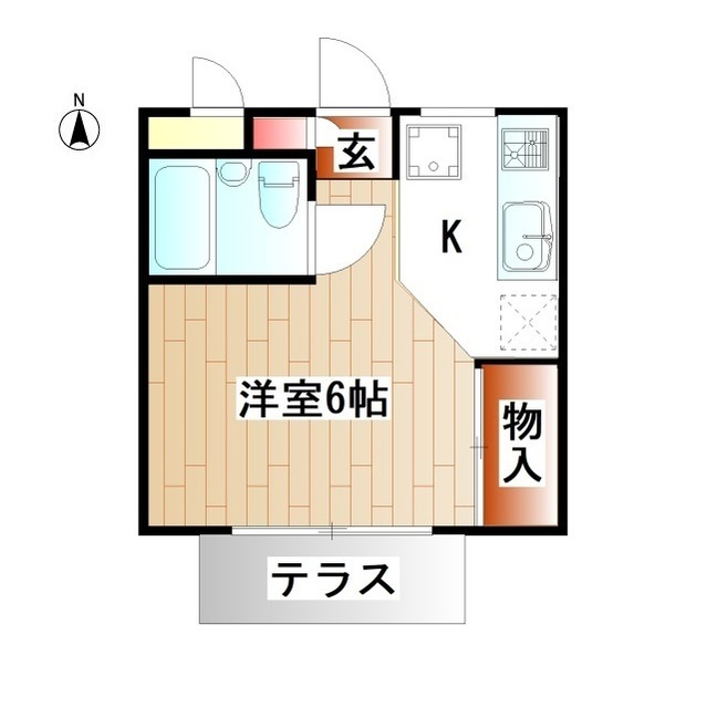 Ｆｌａｔｓ７・104号室の間取り