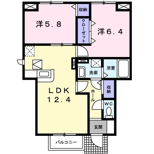 ドゥ・ロジュマンⅤの間取り