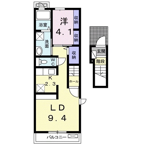シャイン コート ナルコの間取り