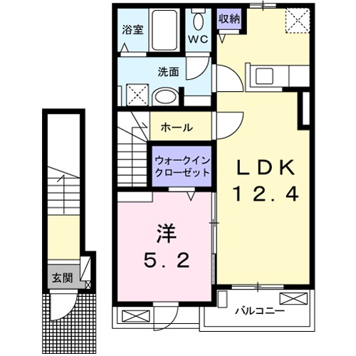 フレグランスⅠ・02020号室の間取り