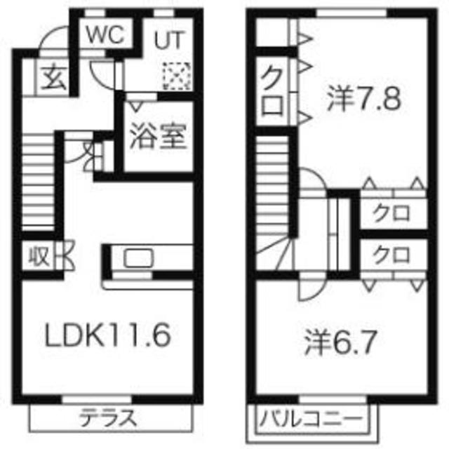 グランヒルズ　カジノＣ棟の間取り