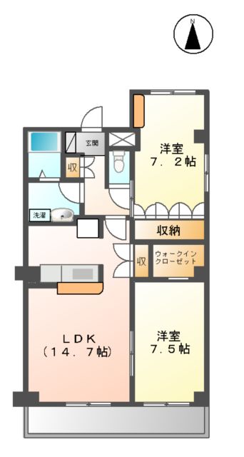 カーサAkiyamaの間取り