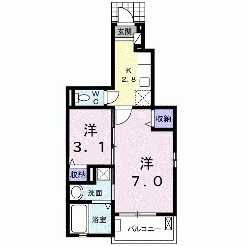 イセソラージュCの間取り
