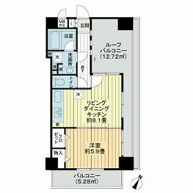 ライオンズマンション久が原駅前・507号室の間取り