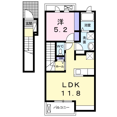 プラシード カーサⅠの間取り