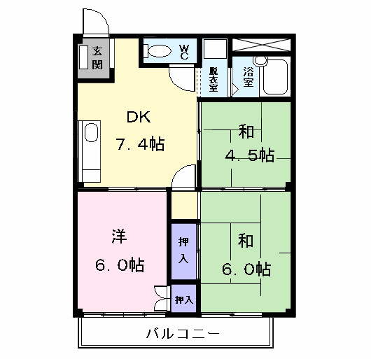 シティハイツ人見Aの間取り