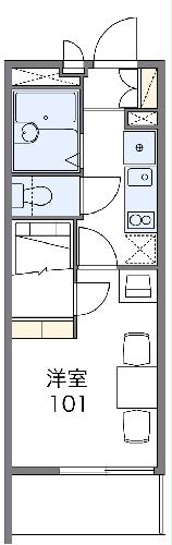 レオパレス野立Ⅱの間取り