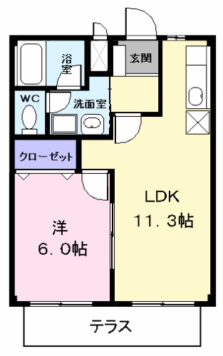 ハイツ雅の間取り
