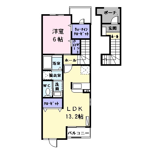 ソレイユAの間取り