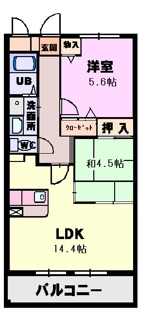カーサ宇多野の間取り