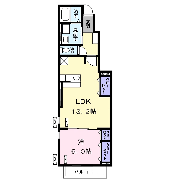 アンジュ 八田の間取り