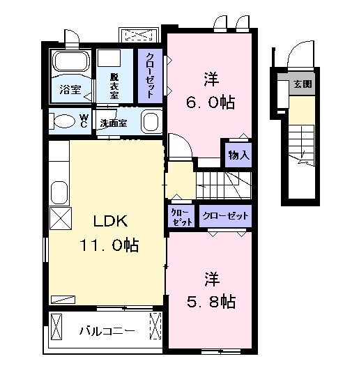 ノーヴァ藤江 Ⅱの間取り