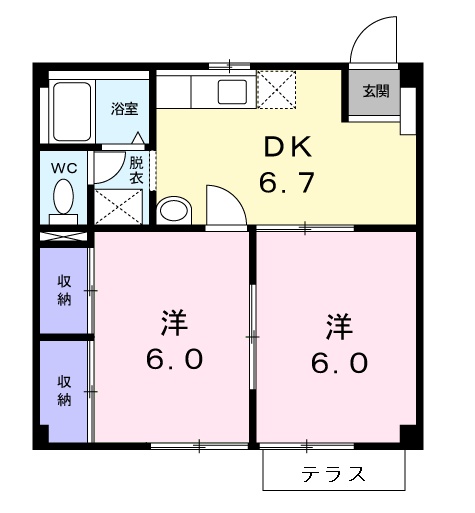 すわハイム2の間取り