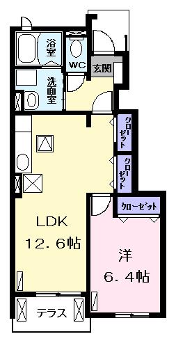 ラヴァーズ Bの間取り