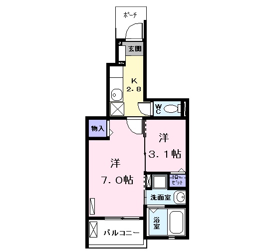 S・S フローラ セゾンの間取り