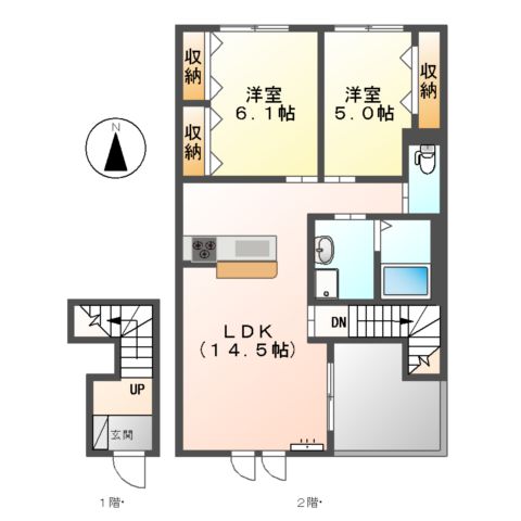 アン ドゥラードの間取り