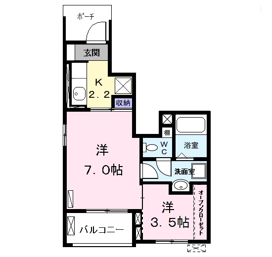 ボヌール Ⅱの間取り