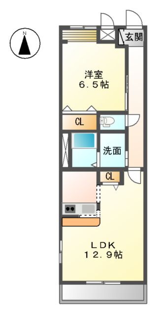 ユーハウスⅦの間取り