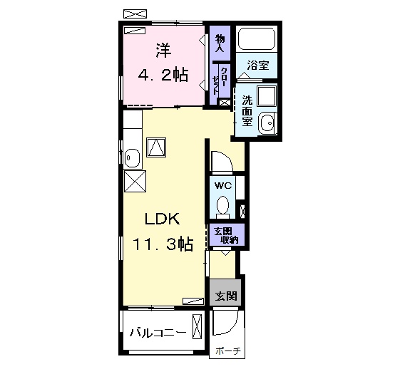 ビオーラ築盛Ⅰの間取り