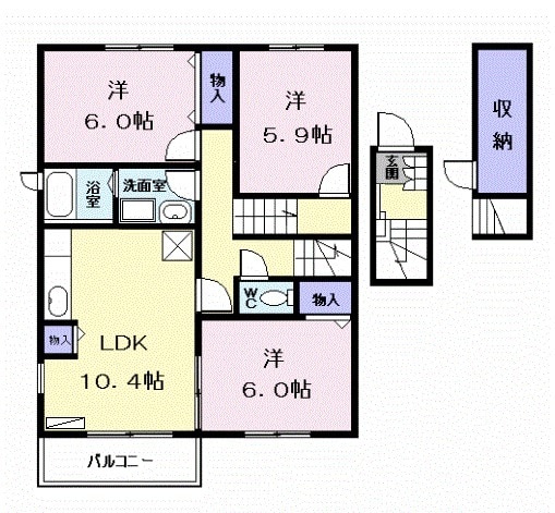 プリート・カーサ Bの間取り