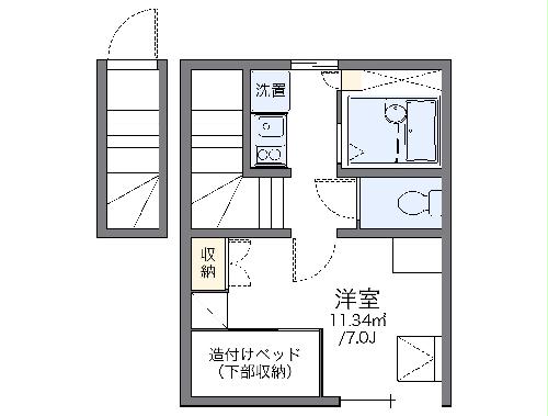 レオパレスハミング熱田の間取り