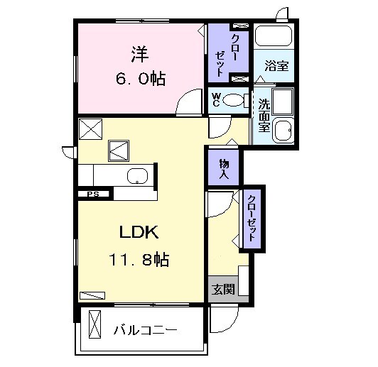 マイン シュロス Ⅰの間取り