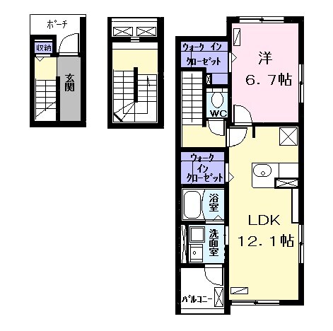 カーサ・ソラーレの間取り