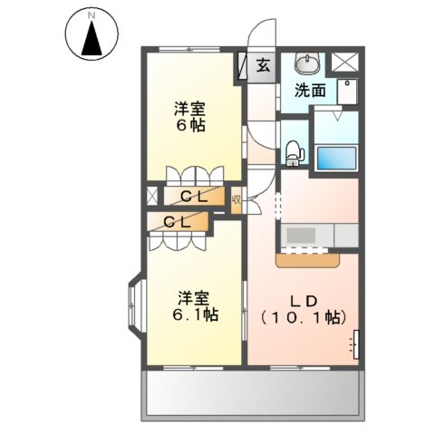 ガーデニングヒルズ東西野の間取り