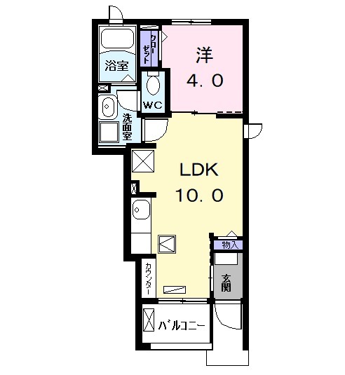 カルム ソレイユの間取り