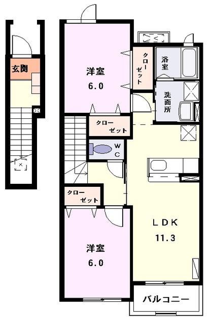 トロワ ブリランⅢの間取り