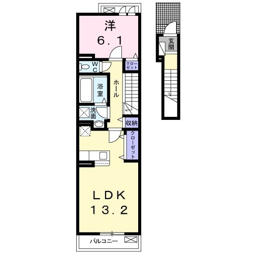 ライゼ長良 Aの間取り