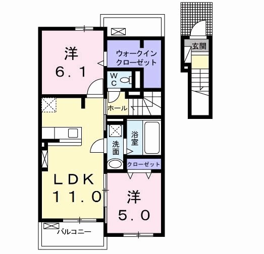 コンフォート高富 Ⅰの間取り